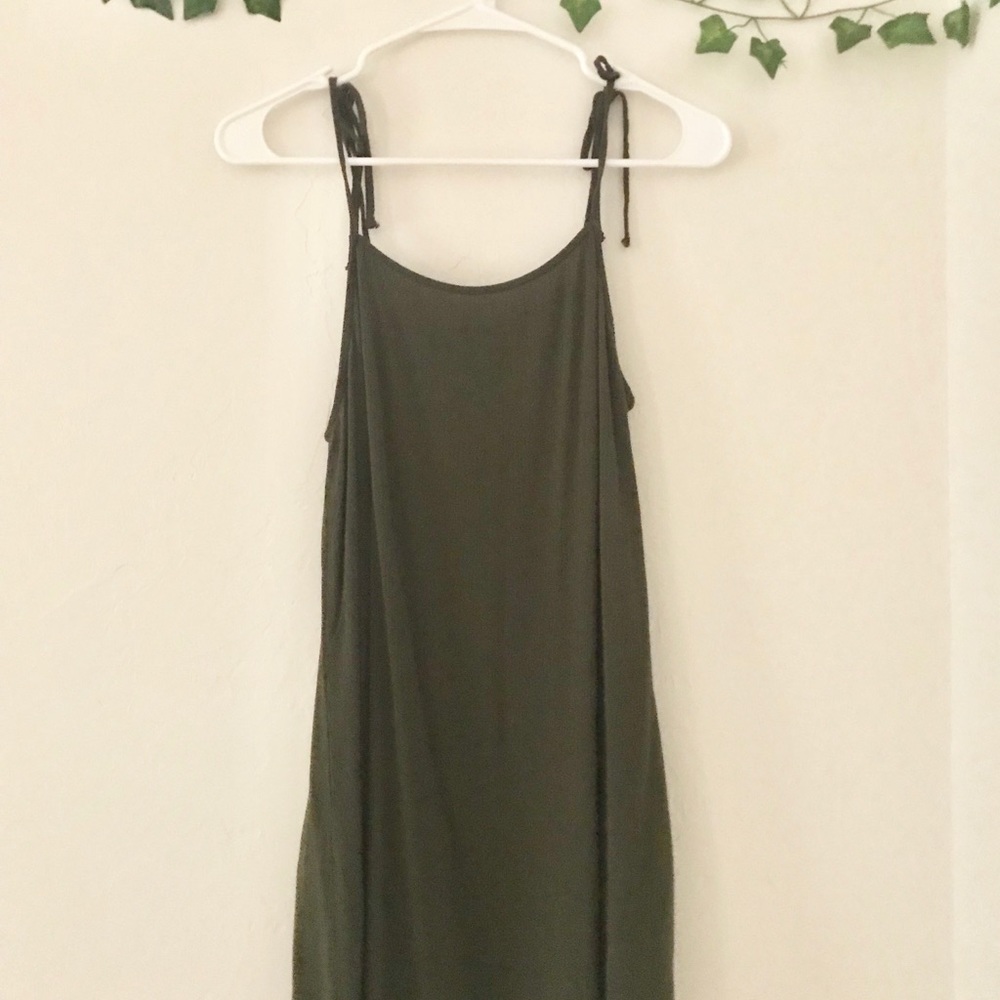 Dark green forever 21 linen sundress